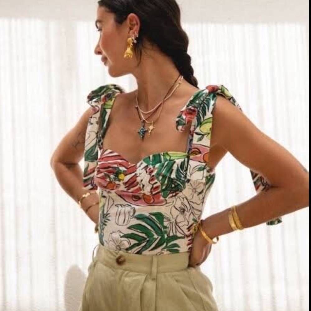 Printed tie top fiesta